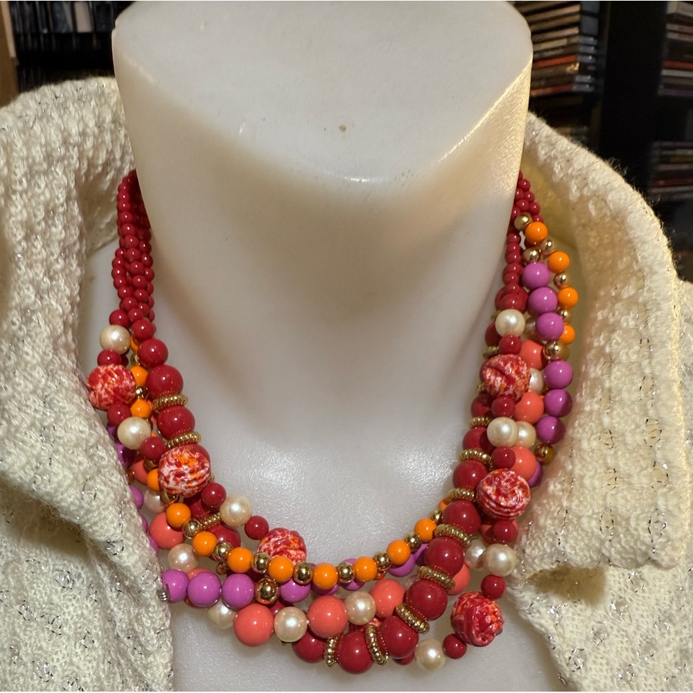 Vintage Marvella Multicolor Beaded Necklace